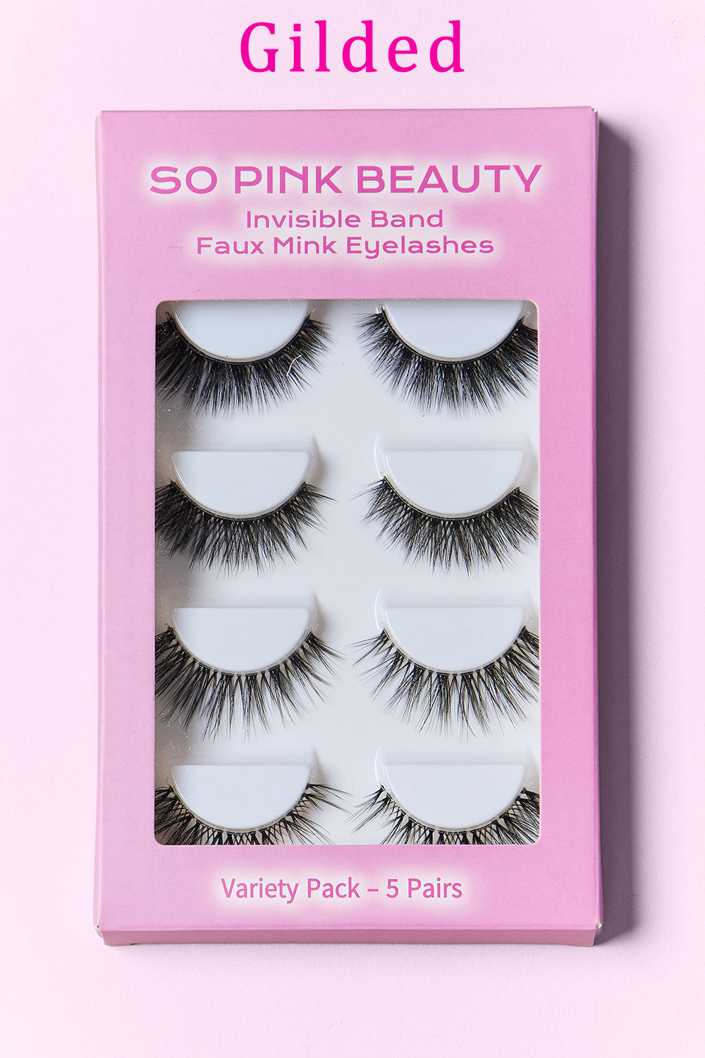 SO PINK BEAUTY Faux Mink Eyelashes Variety Pack 5 Pairs - Stormyjay