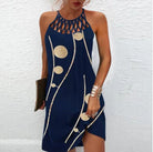 Fashion Print Casual Halter neck Dresses for Women Summer Clothes - Stormyjay