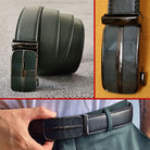 Men's Ratchet Belt Leather Mens Belt With Slide Buckle Ratchet Belts For Men USA - Stormyjay