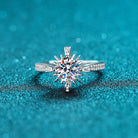 1 Carat Moissanite 925 Sterling Silver Ring - Stormyjay