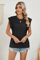 Eyelet Round Neck Tank - Stormyjay