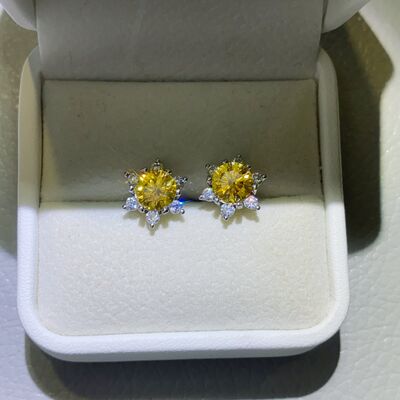 2 Carat Moissanite 925 Sterling Silver Stud Earrings - Stormyjay