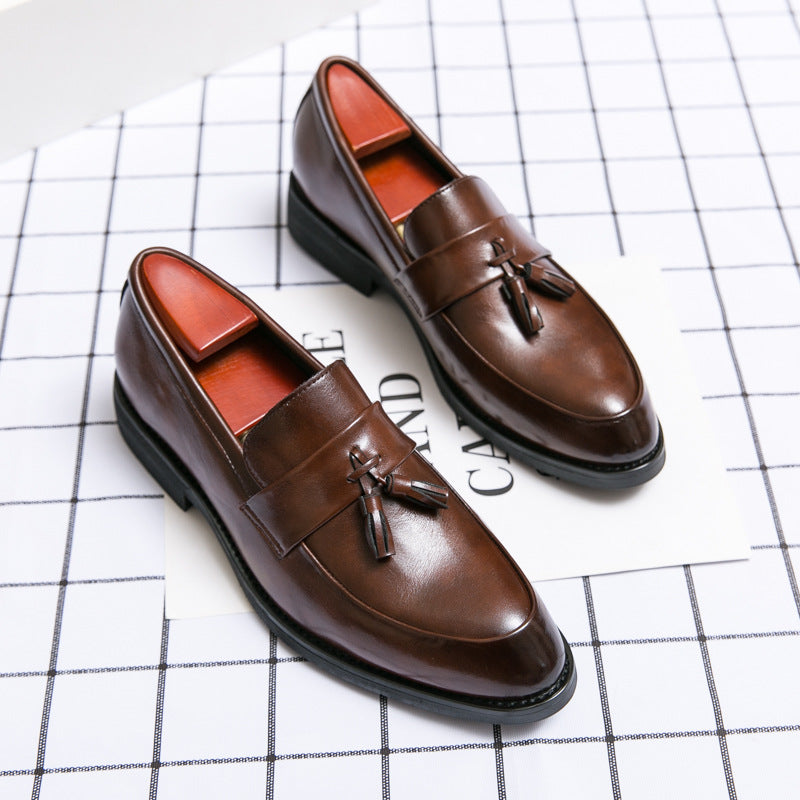 Step into style with our casual men's loafers featuring classic tassel details. Perfect for weddings and elevated dress occasions. - Stormyjay