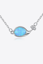 Opal Dolphin 925 Sterling Silver Necklace - Stormyjay