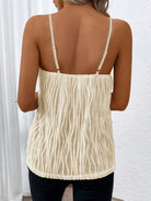 Textured V-Neck Cami - Stormyjay