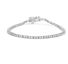 10K White Gold 2.0 Cttw Prong Set Round-Cut 7.25" Classic Lab Grown Diamond Tennis Bracelet (G-H Color, VS2-SI1 Clarity) - Stormyjay