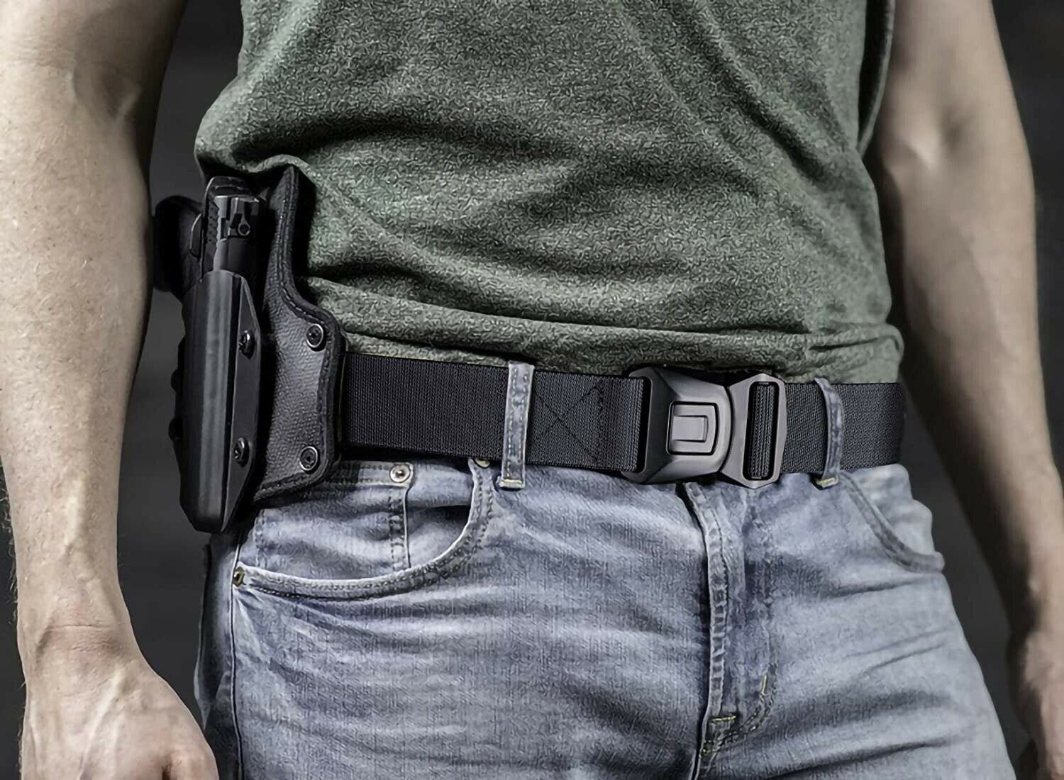 Quick Button Release Buckle Military Belt Strap Tactical Waistband Belts For MEN - Stormyjay