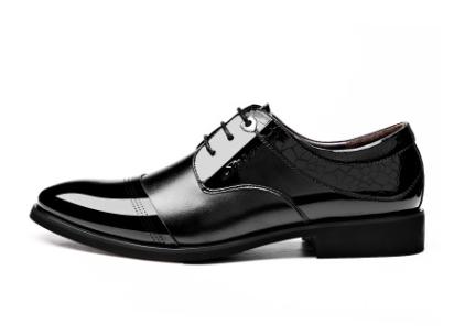 Step into autumn with style in our leather business dress shoes for men, complemented by fashionable belts to enhance your overall look. - Stormyjay