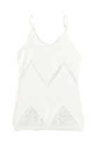 Parchment Chevron Pointelle Knit Cami Top - Stormyjay