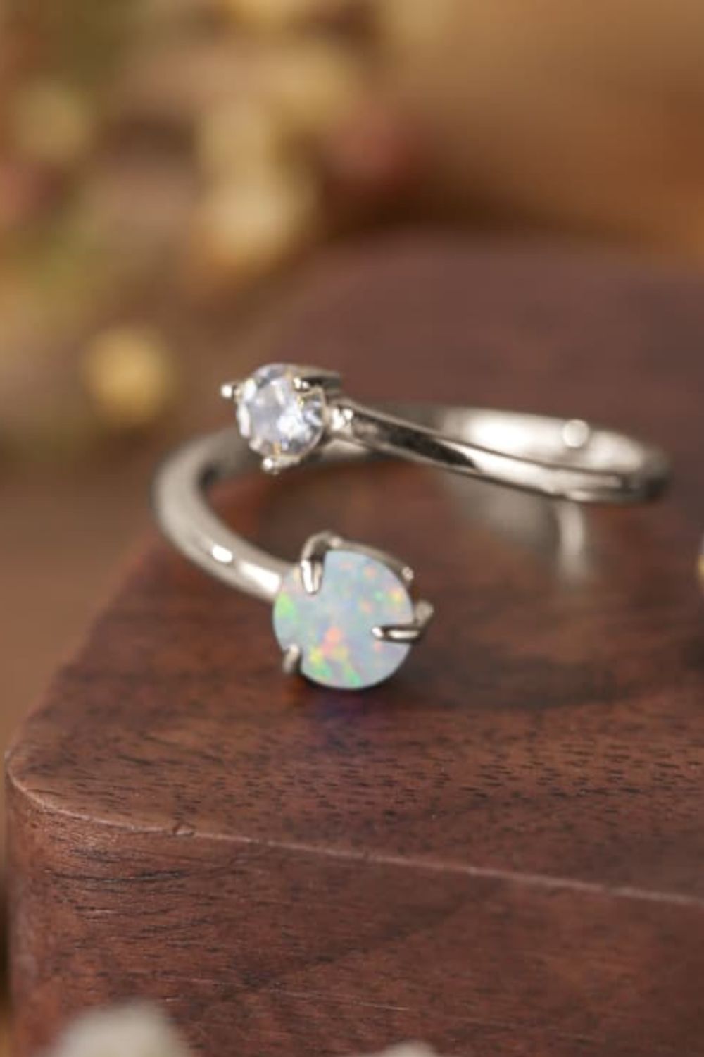 Opal 925 Sterling Silver Bypass Ring - Stormyjay