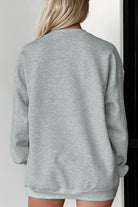 Parchment Solid Fleece Loose Crew Neck Sweatshirt - Stormyjay