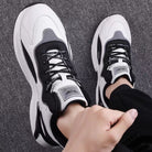 Fashion Black White Sneakers Casual Outdoor Lightweight Breathable Sports Shoes For Men - Stormyjay