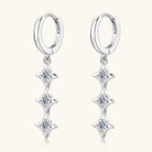 Moissanite 925 Sterling Silver Geometric Shape Earrings - Stormyjay