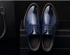 Large-size men's leather dress shoes, blending business sophistication with casual style. - Stormyjay