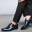 Find large-size men's business casual shoes and dress shoes crafted from bright leather. - Stormyjay