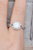 Opal Contrast Crisscross Ring - Stormyjay