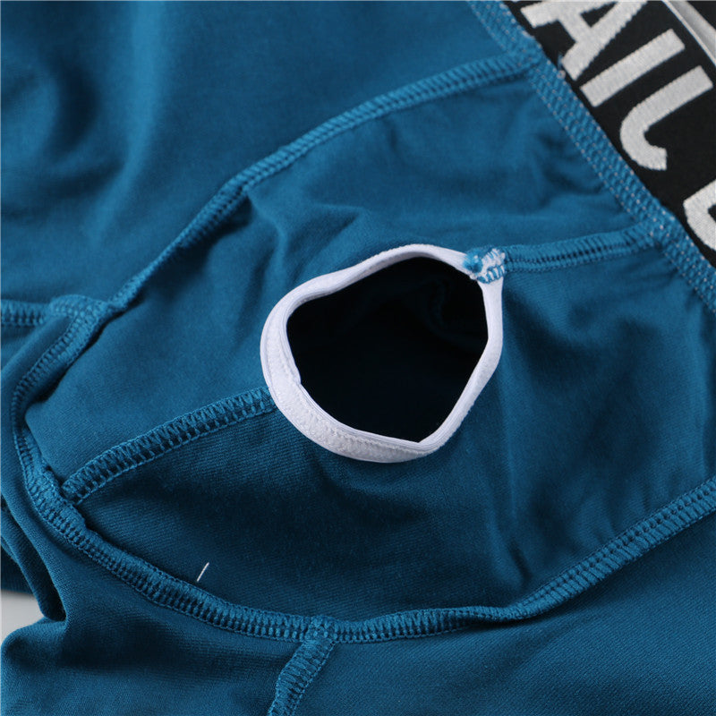 Cotton Men's Underwear Capsule Bag Separation Underwear Men's Solid Color Three-dimensional Cutting Cotton Underwear Men's - Stormyjay