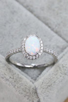 Opal 925 Sterling Silver Halo Ring - Stormyjay