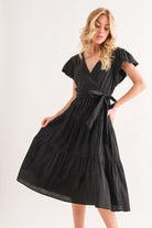 And The Why Textured Tiered Midi Dress - Stormyjay