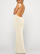 Backless Wide Strap Maxi Dress - Stormyjay