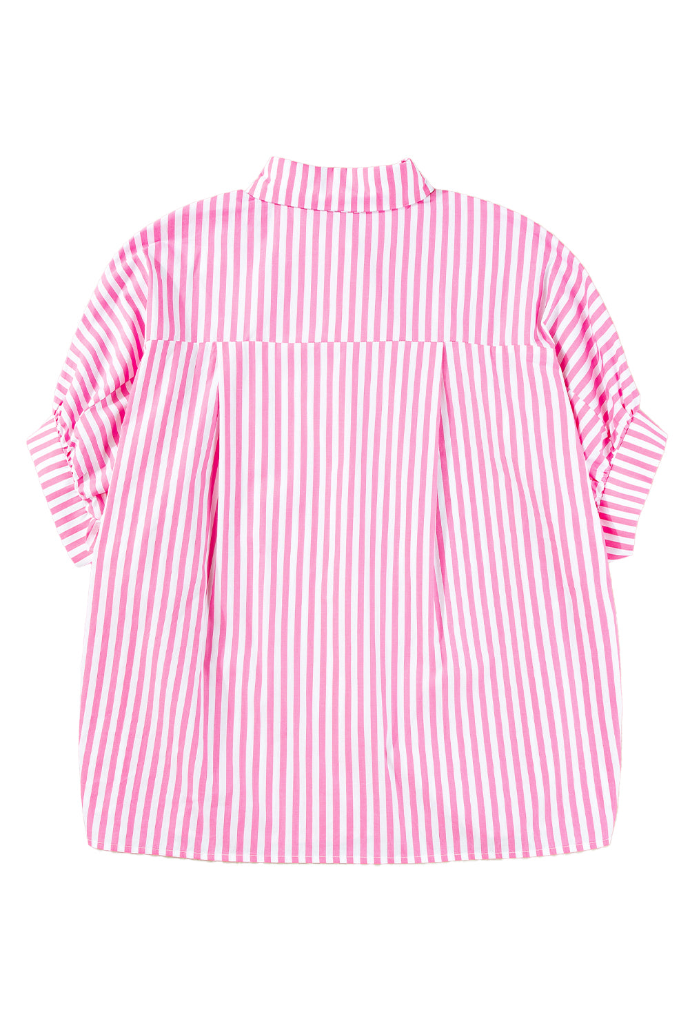 Pink Stripe Button Up Dolman Shirt - Stormyjay