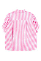 Pink Stripe Button Up Dolman Shirt - Stormyjay