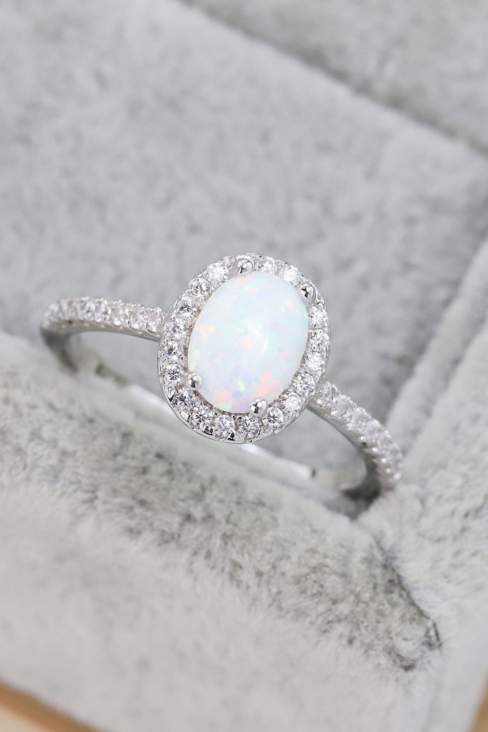 Opal 925 Sterling Silver Halo Ring - Stormyjay