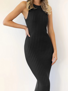 Stretchy Casual Midi Dress With Slit H4QDHW3WHN - Stormyjay