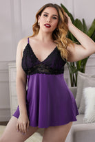 Lace See-Through Plus Size Chemise - Stormyjay