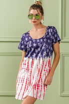 BiBi American Flag Theme Tee Dress - Stormyjay