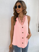 Swiss Dot Lace Detail V-Neck Tank - Stormyjay