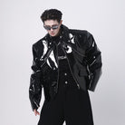 Bright PU Leather Jacket For Men - Stormyjay