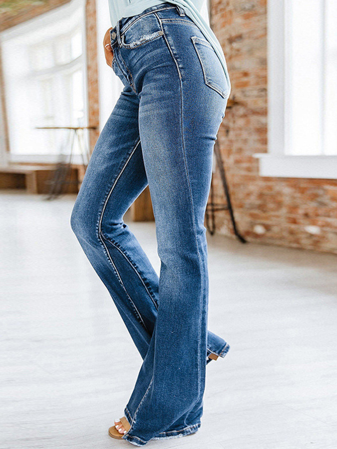 Cat's Whiskers Bootcut Jeans with Pockets - Stormyjay