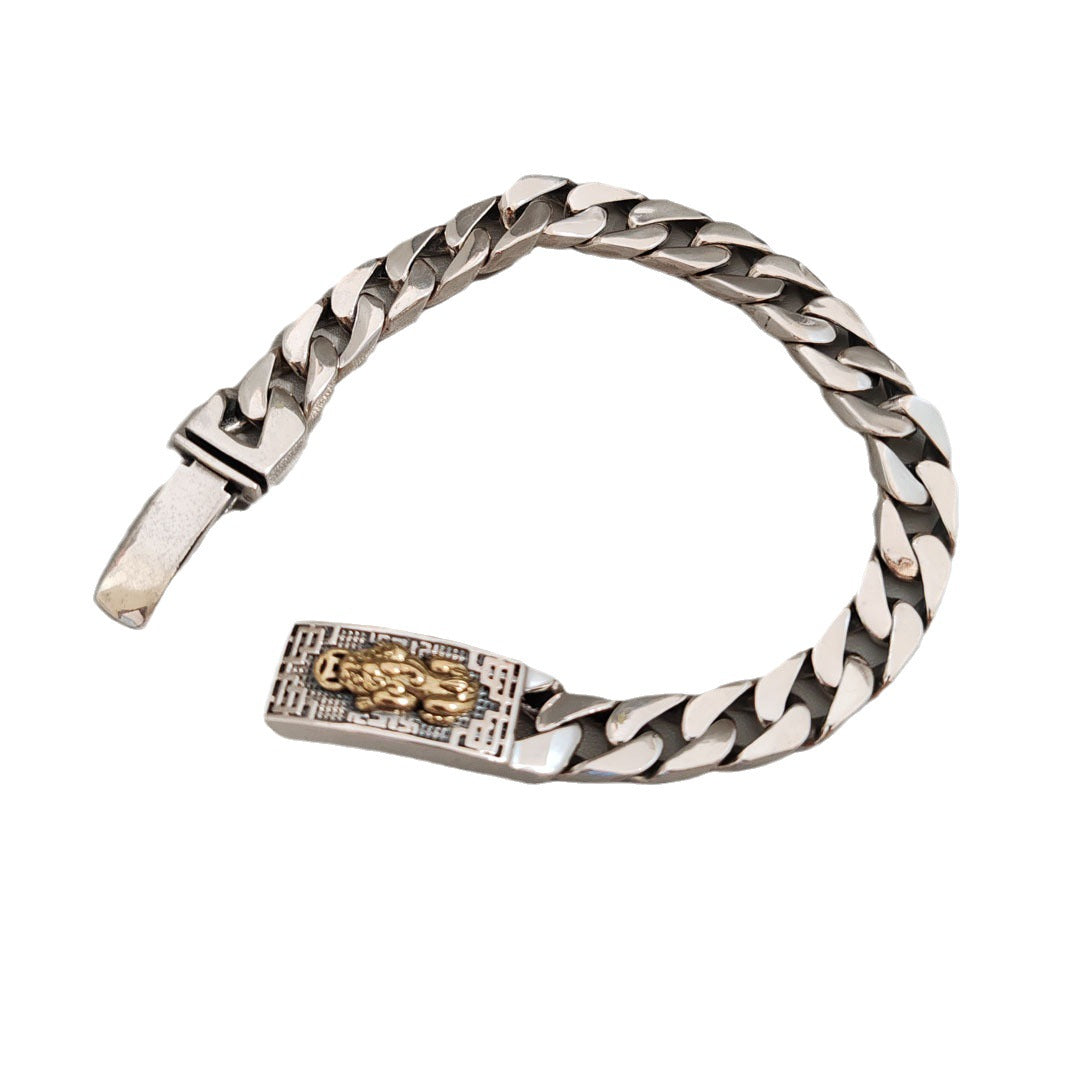 Discover the elegance of our S925 silver Cuban bracelet, designed for both men and women. - Stormyjay