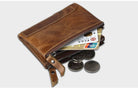 Men's wallet Short men's wallet Anti-theft brush leather wallet men - Stormyjay