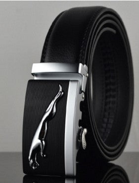 Men Automatic Buckle Leather Belts - Stormyjay