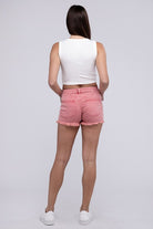 Acid Washed Frayed Cutoff Hem Shorts - Stormyjay