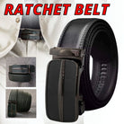 Microfiber Leather Mens Ratchet Belt Belts For Men Adjustable Size, Slide Buckle - Stormyjay