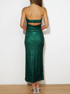 Sequin Cutout Tube Dress - Stormyjay