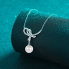 Natural Pearl Pendant Moissanite 925 Sterling Silver Necklace - Stormyjay