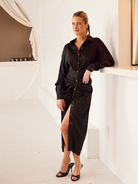 Stylish Pleated Shirt Dress H732AZTZLN - Stormyjay