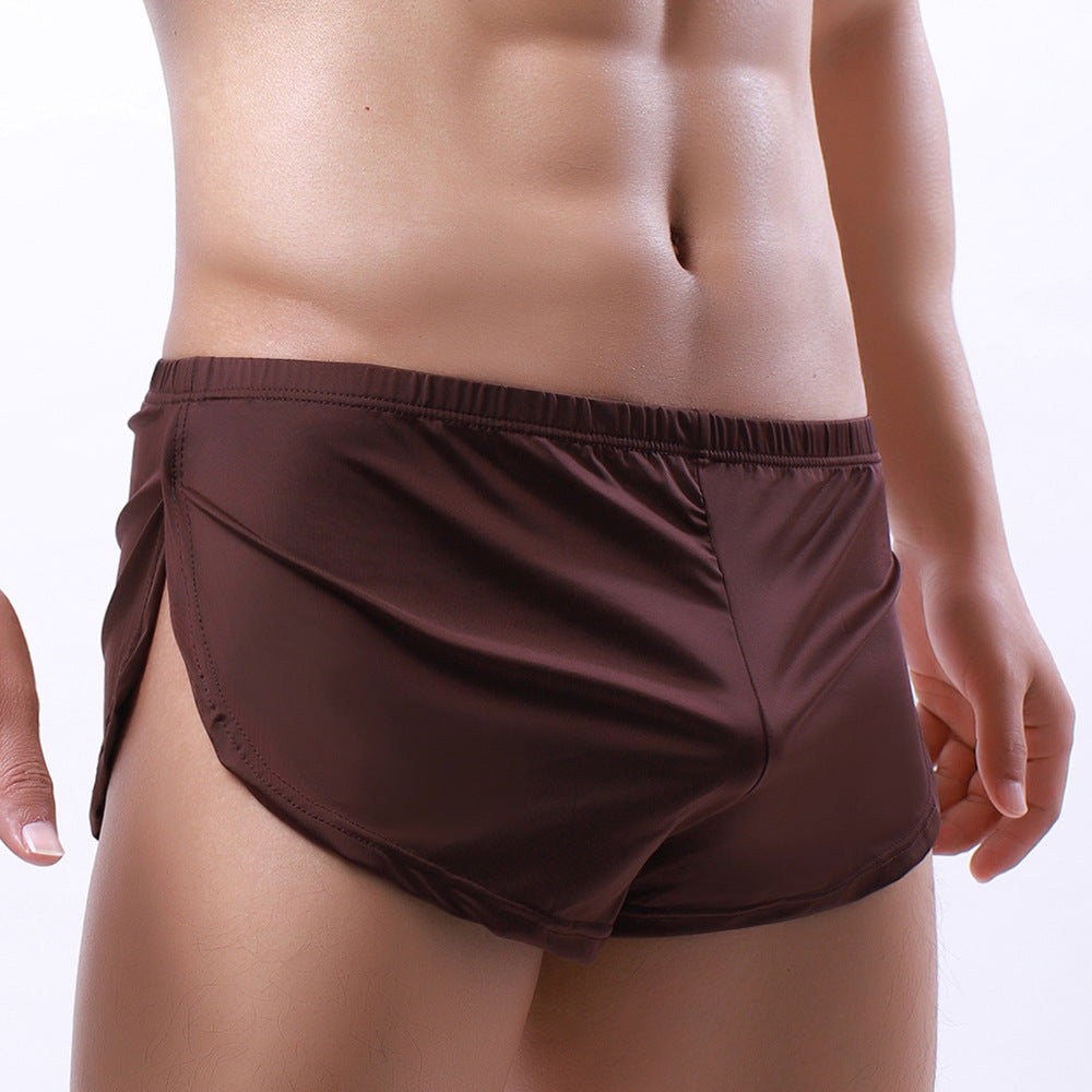 Men's Underwear Silky Round Edge Sports Underwear Home Shorts - Stormyjay