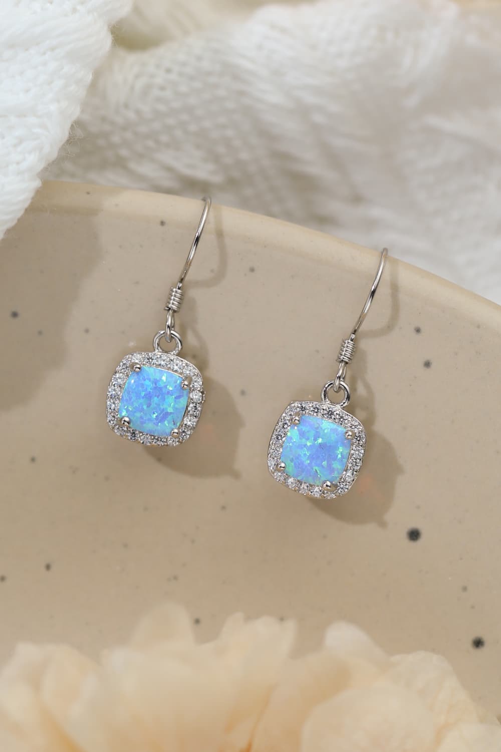 Opal Square Drop Earrings - Stormyjay