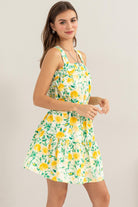 HYFVE Floral Tie Shoulder Mini Dress - Stormyjay