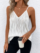 Textured V-Neck Cami - Stormyjay