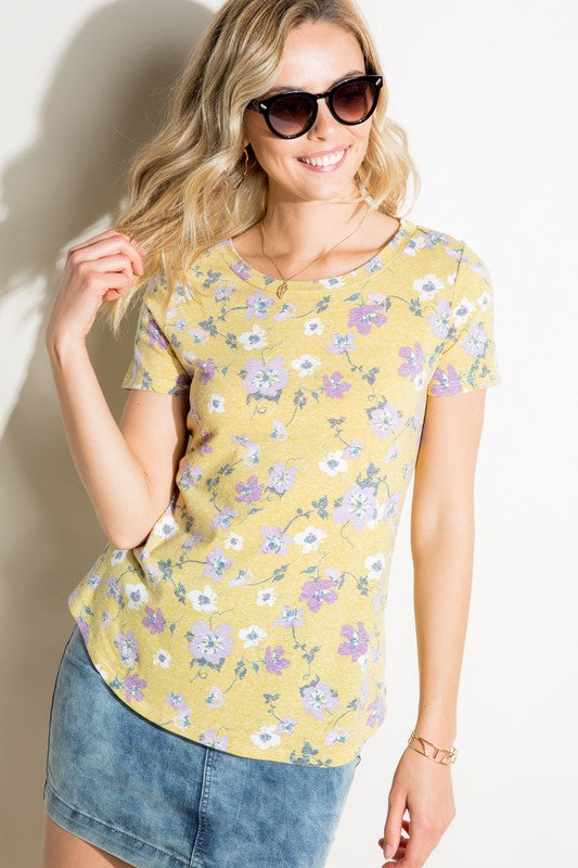 FLORAL PRINT TRIBLEND TOP - Stormyjay