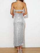 Sequin Cutout Tube Dress - Stormyjay