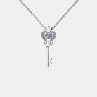 Key Shape Moissanite 925 Sterling Silver Necklace - Stormyjay