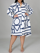 Printed Pleated Tunic Dress HWULYUZFD3 - Stormyjay