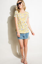 FLORAL PRINT TRIBLEND TOP - Stormyjay